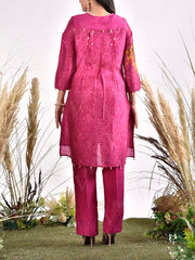 Pink Vasansi Silk Printed Co Ord Set