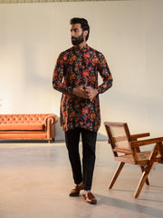 Jual Elephant Black  Ganganery Kurta For Men