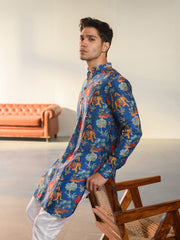 Jual Elephant Blue  Ganganagry Kurta For Men