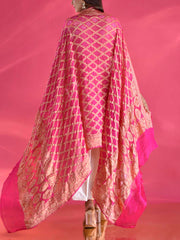 Pink Georgette Zari Dupatta