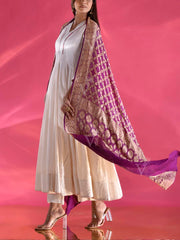 Violet Georgette Zari Dupatta