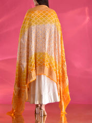 Yellow Georgette Zari Dupatta