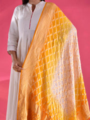 Yellow Georgette Zari Dupatta