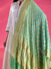 Green Georgette Zari Dupatta