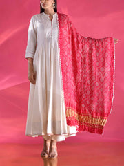 Pink Zari Dupatta