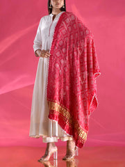 Pink Zari Dupatta