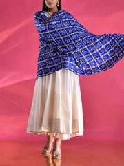 Blue Gajji Silk Zari Dupatta