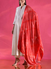 Red  Zari Dupatta