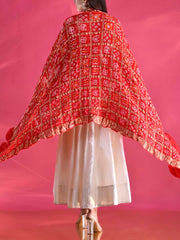 Red Zari Dupatta