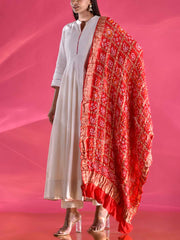 Red Zari Dupatta