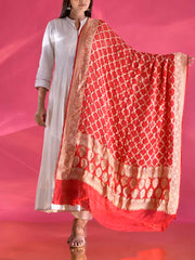 Red Georgette Zari Dupatta