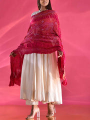 Pink Gajji Silk Zari Dupatta