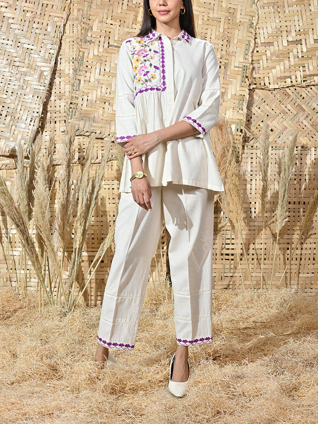 Off-White Cotton Co Ord Set