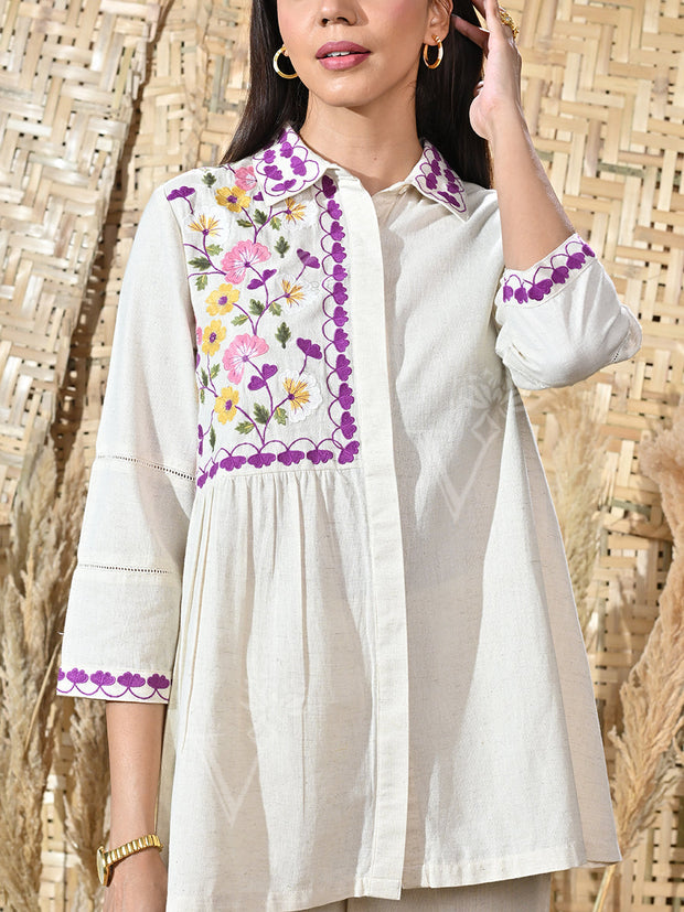 Off-White Cotton Co Ord Set