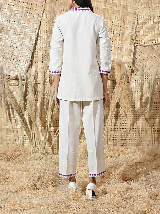 Off-White Cotton Co Ord Set