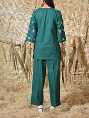 Green Cotton Co Ord Set