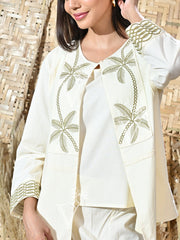 Cream Cotton Co Ord Set