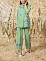 Green Cotton Co Ord Set