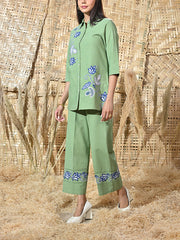 Green Cotton Co Ord Set