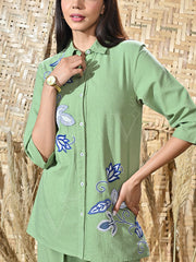 Green Cotton Co Ord Set