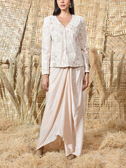 DD35, MTO, RK, Jacket set , drape skirt set 