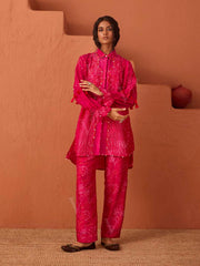 Pink Bandhani Printed Top and pant