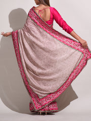 Grey Bemberg Highlighted Saree