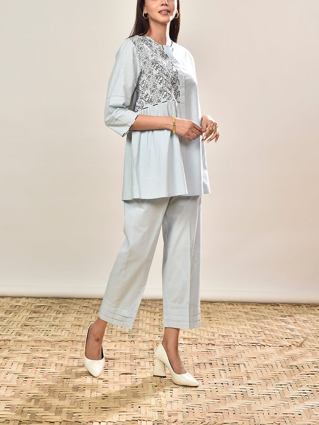 Blue Cotton Co-ord Set