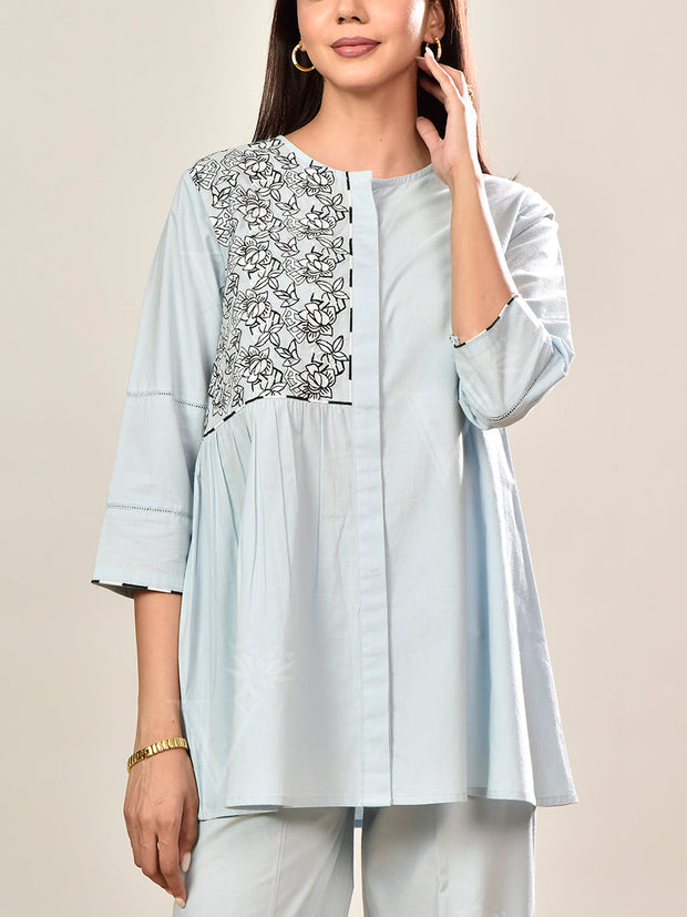 Blue Cotton Co-ord Set