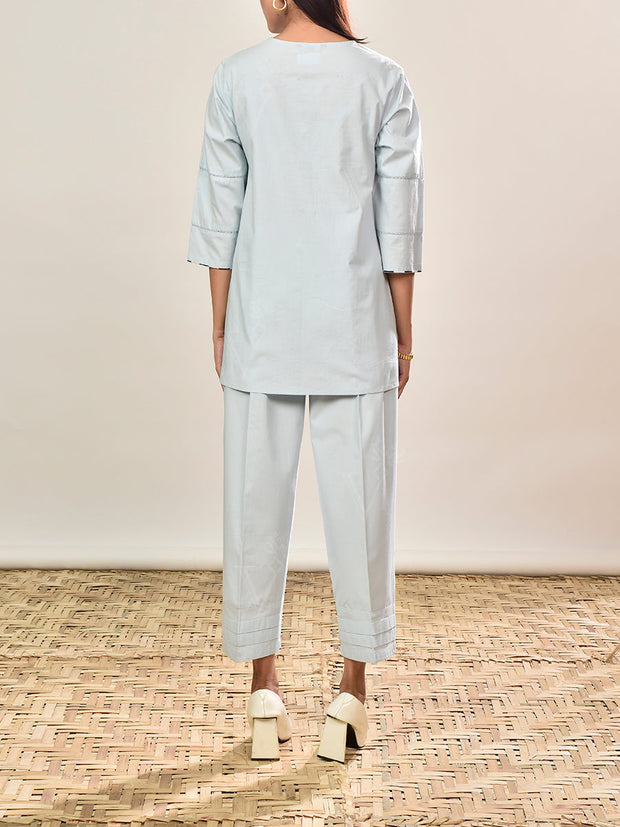 Blue Cotton Co-ord Set