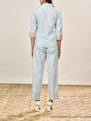 Powder Blue Cotton Co-ord Set