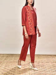 Rust Orange Cotton Co-ord Set