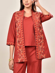 Rust Orange Cotton Co-ord Set