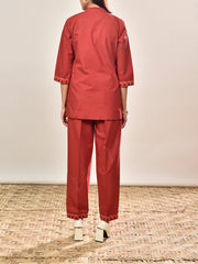 Rust Orange Cotton Co-ord Set