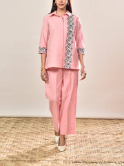 Powder Pink Cotton Co-ord Set