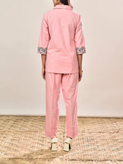 Powder Pink Cotton Co-ord Set
