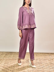 Purple Cotton Co-ord Set