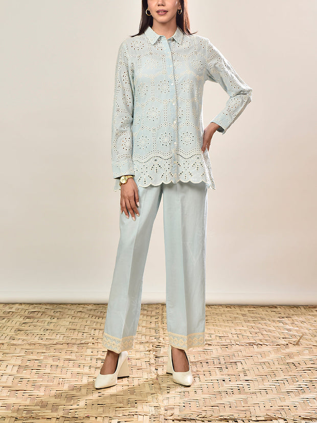 Blue Cotton Co-ord Set