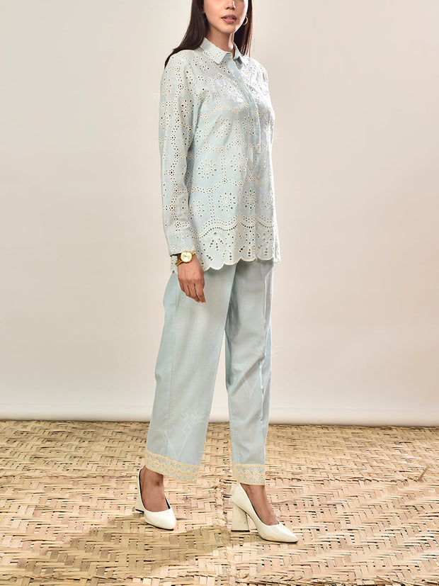 Blue Cotton Co-ord Set