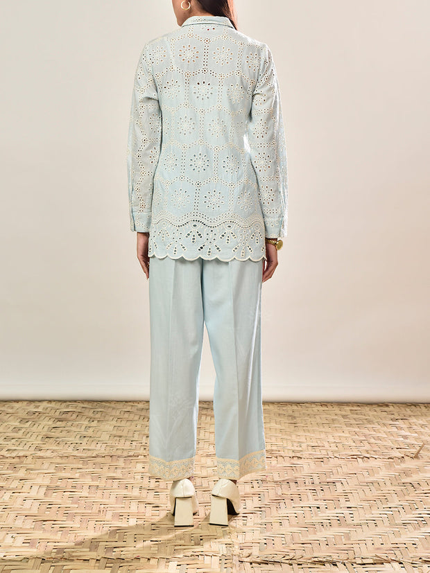 Blue Cotton Co-ord Set