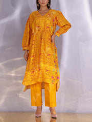 Orange Modal Silk  Kurta