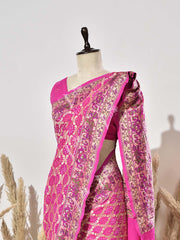 Pink Georgette Saree