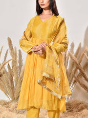 Yellow Cotton Suit Set