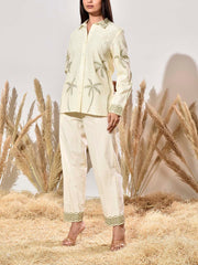 Cream Cotton Co ord Set