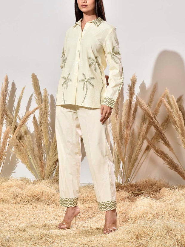 Cream Cotton Co ord Set