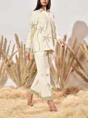 Cream Cotton Co ord Set