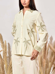 Cream Cotton Co ord Set