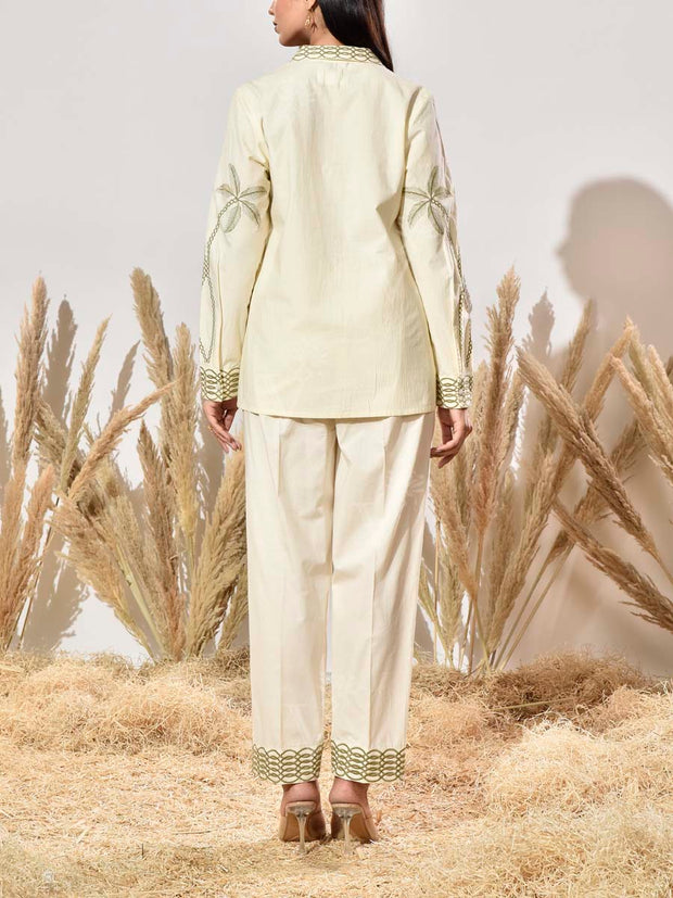 Cream Cotton Co ord Set