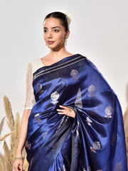 Blue Silk Dupian Saree