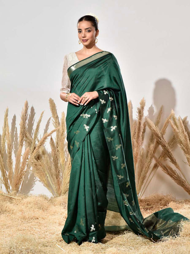 Green Pure Silk Saree